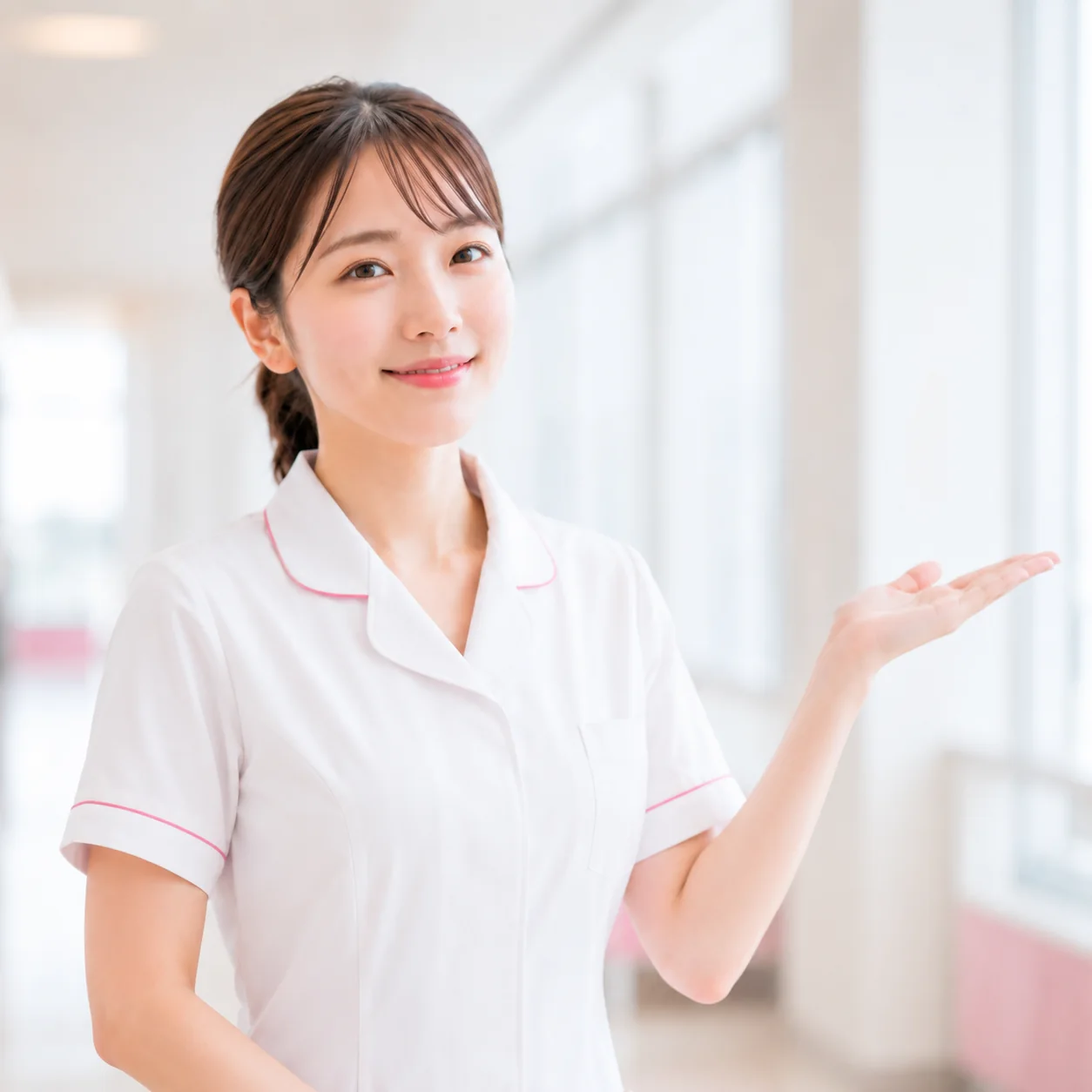 手を差し伸べる看護師